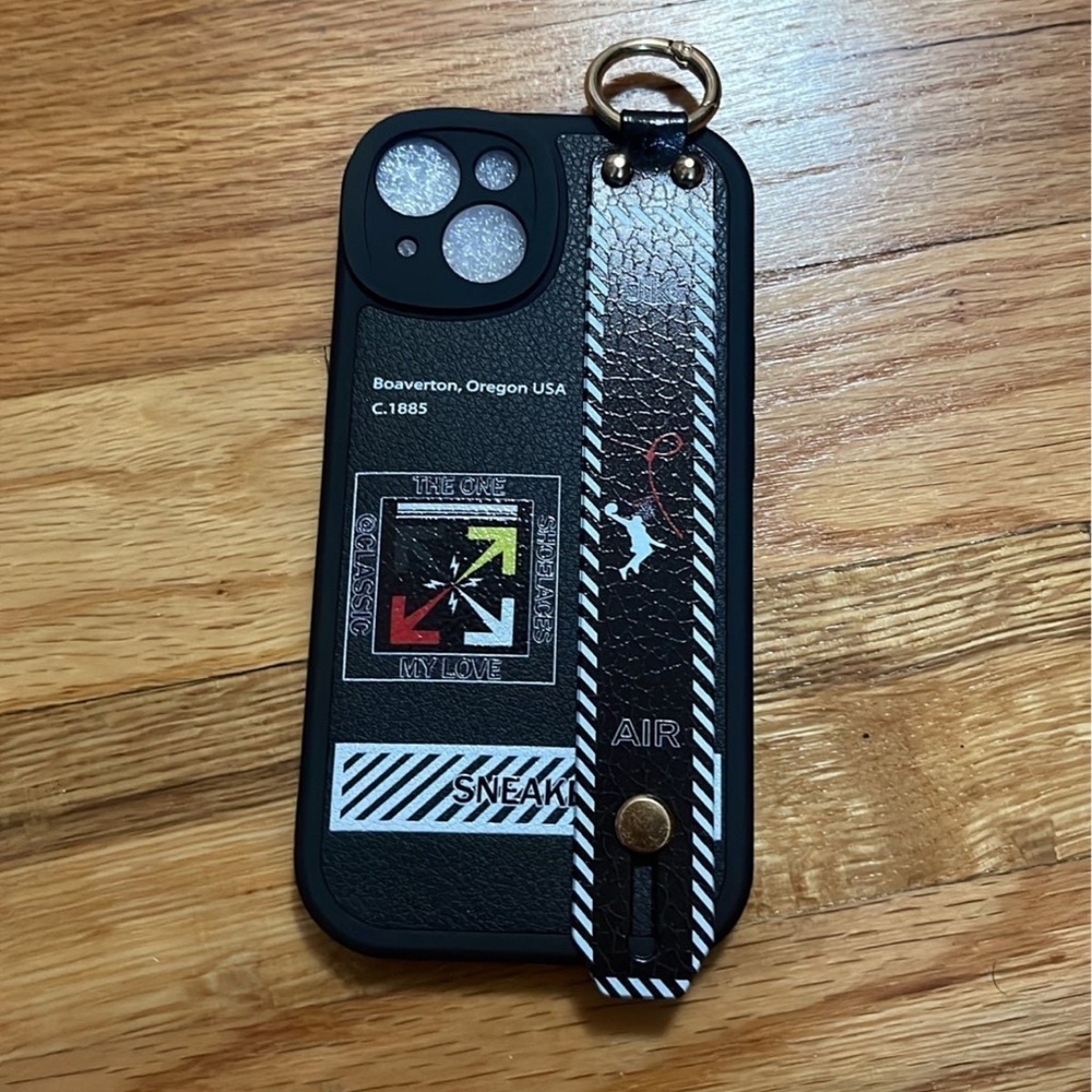 Black iPhone 14 Case with Strap